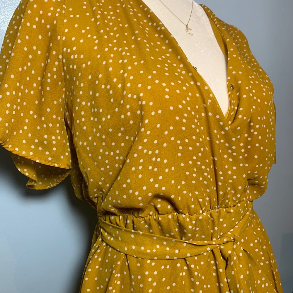 Sienna Sky Yellow Polka Dot Dress